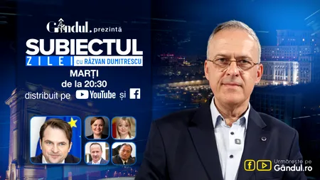 „Subiectul Zilei cu Răzvan Dumitrescu” începe marți, 18 august, de la ora 20:30, live pe Gândul. În exclusivitate Sebastian Burduja, dezvăluiri despre criza energetică. Cine a lăsat țara fără curent electric