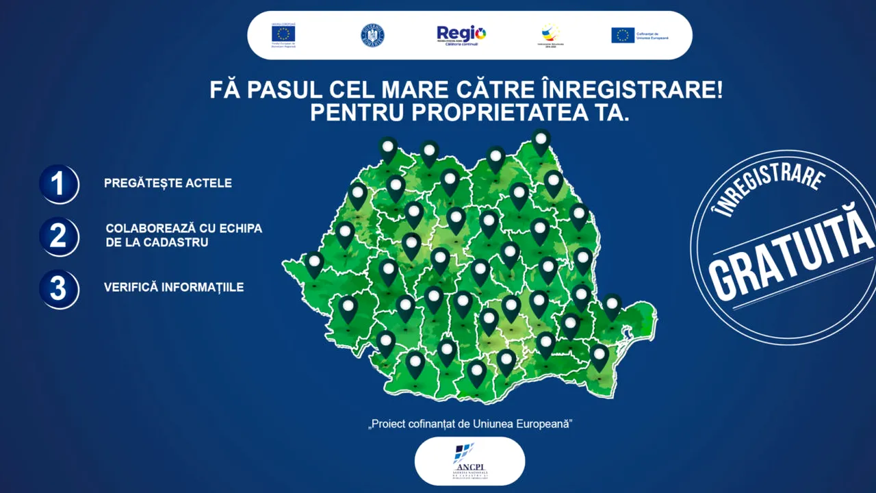 Înregistrarea sistematică a imobilelor notează gratuit posesia în cartea funciară