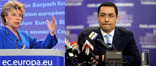 MESAJ DUR al comisarului <i class='ep-highlight'>european</i> pentru Justiție, Viviane Reding, pentru Guvernul Ponta: Acțiunile din ultimele zile amenință șansele României la Schengen