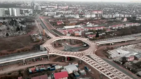 GALERIE FOTO | Pasajul Domnești, primul strat de asfalt. Cum arată acum cel mai așteptat proiect de infrastructură de pe Centura Capitalei