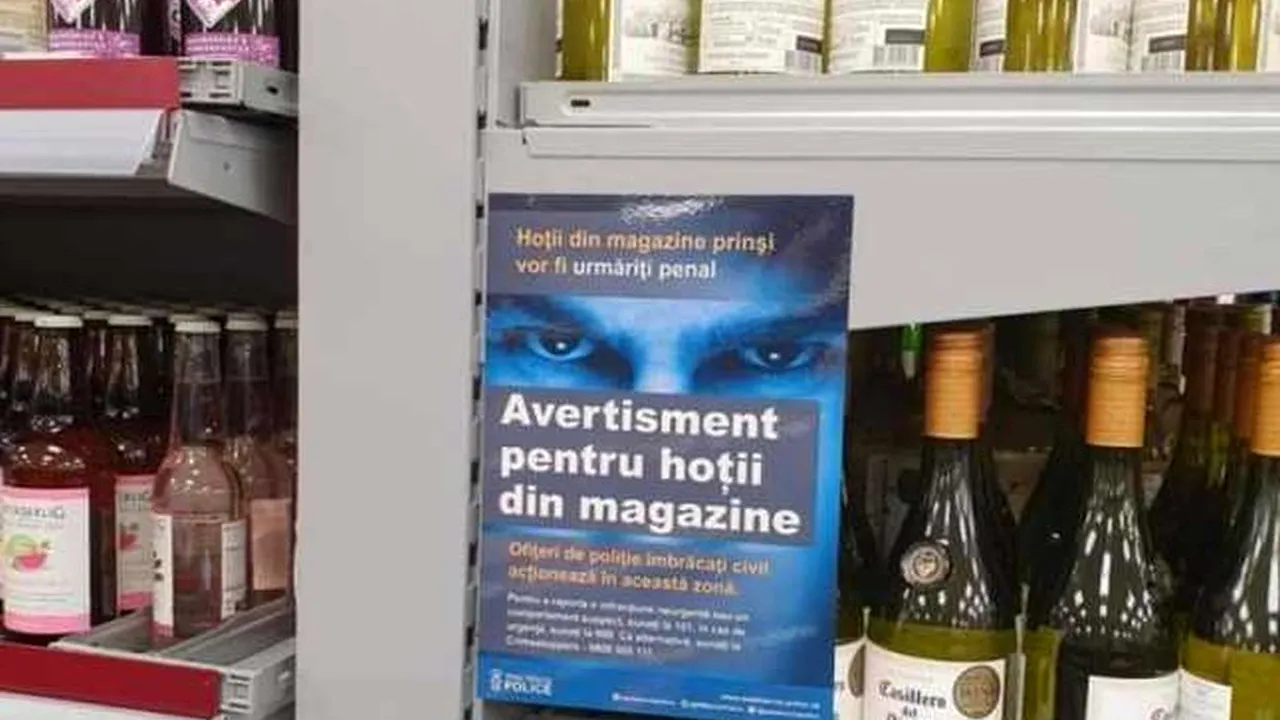 Afișul care i-a deranjat pe românii din Marea Britanie: „Avertisment pentru hoții...”