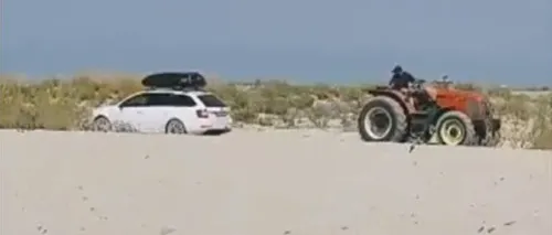 Ce a pățit un turist român, care a intrat cu mașina pe o plajă din Grecia. „Nu uitați că nu mai sunteți la Mamaia” (VIDEO)