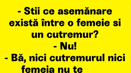 BANCUL ZILEI | Ce asemănare este între o femeie și un cutremur