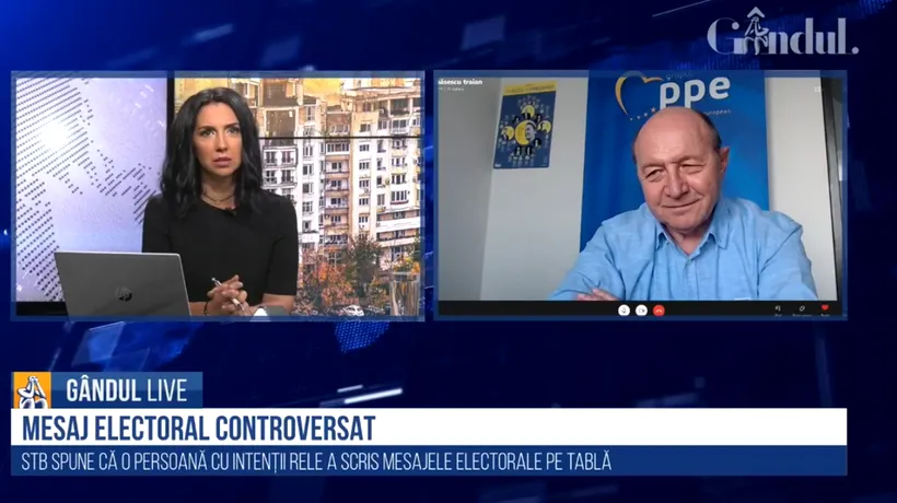GÂNDUL LIVE. Traian Băsescu: V-aș ruga să alegeți inteligent, alegerile locale sunt despre administratori, nu politică