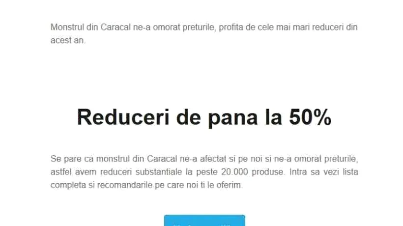 Modalitate de promovare controversată a unei firme de piese auto: Monstrul din Caracal ne-a omorât prețurile