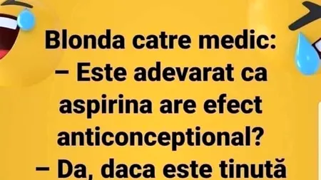 Bancul de joi | Este adevărat că aspirina are efect anticoncepțional?