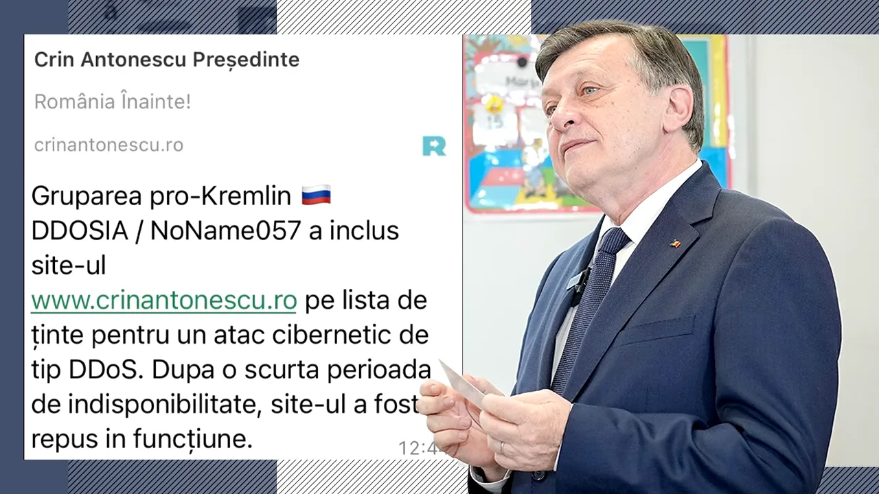 Atac CIBERNETIC asupra site-ului lui Crin Antonescu, în ziua alegerilor: „Forțele obscure ale extremismului încearcă să ne țină pe loc”/ Reacția DNSC