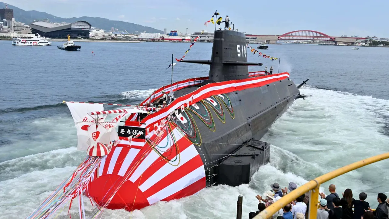 „Vânător de coastă rapid și silențions”. Japonia reacționează și lansează încă un SUBMARIN de atac din clasa Taigei, JS Sogei (SS-518), după ce China și Rusia au mărit presiunea în Indo-Pacific