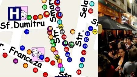 Gândul vă prezintă HARTA NOUĂ A CENTRULUI VECHI AL CAPITALEI: peste 140 de restaurante, baruri și locuri de distracție din cel mai nou pol de atracție al Bucureștilor