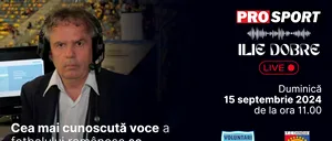 Ilie Dobre comentează LIVE pe ProSport.ro meciul FC Voluntari – Chindia Târgoviște, duminică, 15 septembrie 2024, de la ora 11.00