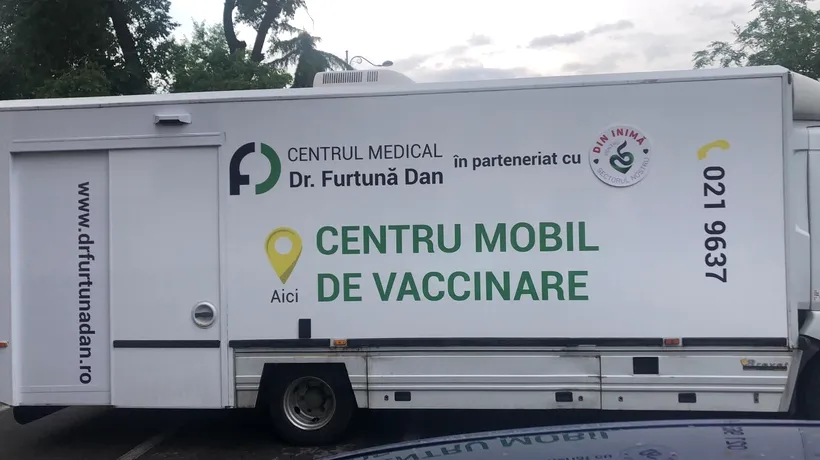 Primul Centru Mobil de Vaccinare din Bucureşti, în Piața Ferentari