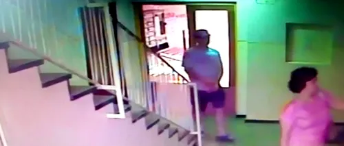Imagini noi cu un atac sexual la lift. Agresorul este tot polițistul Eugen Stan. VIDEO
