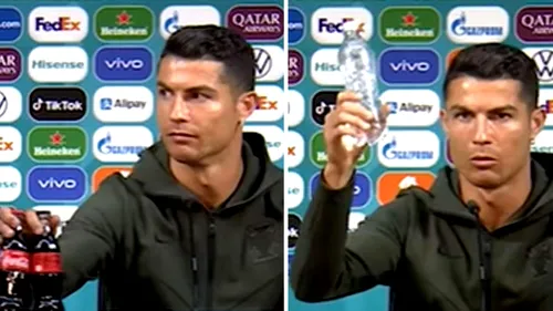 VIDEO | Coca-Cola a pierdut 4 miliarde de dolari, după gestul lui Ronaldo de la EURO 2020: „Beți apă!”