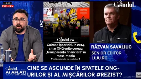 De ce se victimizează ONG-urile pe legea transparentizării? Răzvan Savaliuc: Nu le convine să se vadă cine le plătește/Ei fac politică