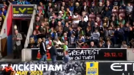 VIDEO. Mingea buclucașă: din teren, direct în capul unui suporter din tribună