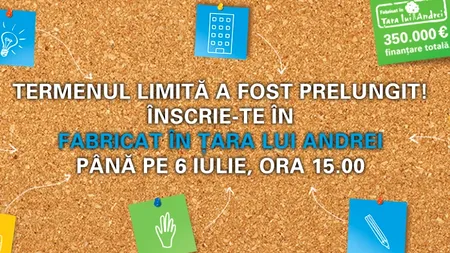 Perioada de înscrieri în Fabricat în Țara lui Andrei a fost prelungită. Cine poate intra în competiție
