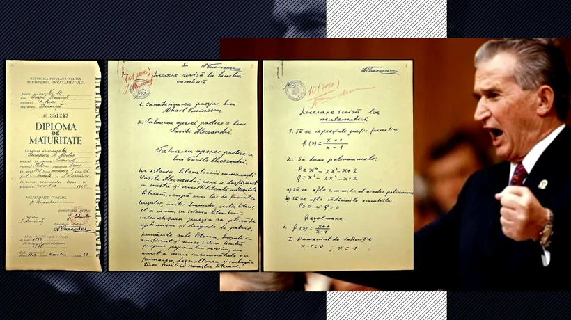 Documentul care dezvăluie ce NOTE a luat Nicolae Ceaușescu la Bacalaureat. La ce vârstă a susținut „examenul maturității” dictatorul comunist