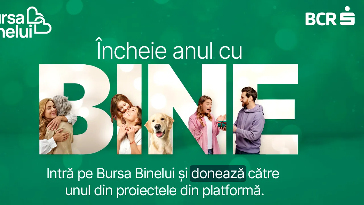 Comunicat de presă. Încheiem anul cu Bine pe Bursa Binelui