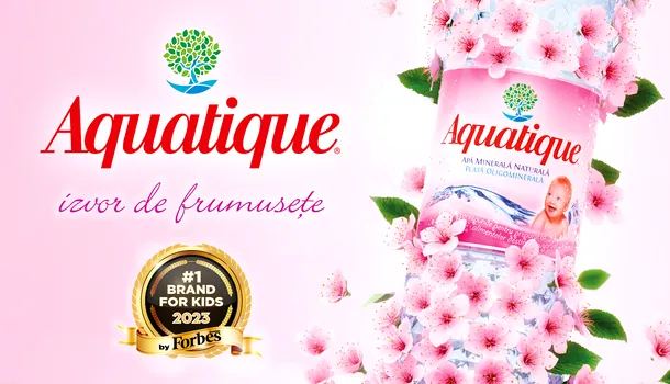 (P) Aquatique, câștigătoare la două categorii de apă:  Cea mai bună apă minerală plată pentru copii și Cea mai bună apă minerală plată pentru sugari