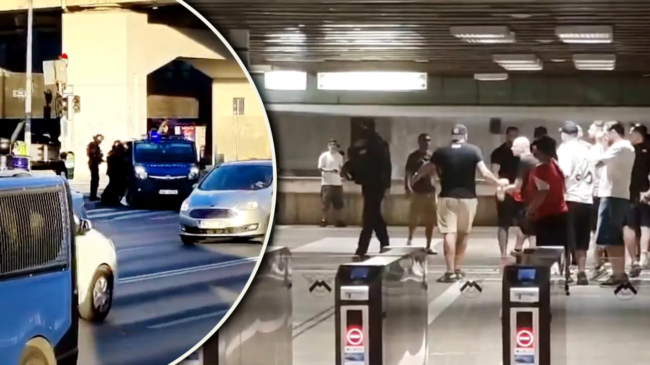 Incidente înainte de Rapid-Dinamo, la metrou Basarab. Jandarmii au intervenit după un conflict între suporteri
