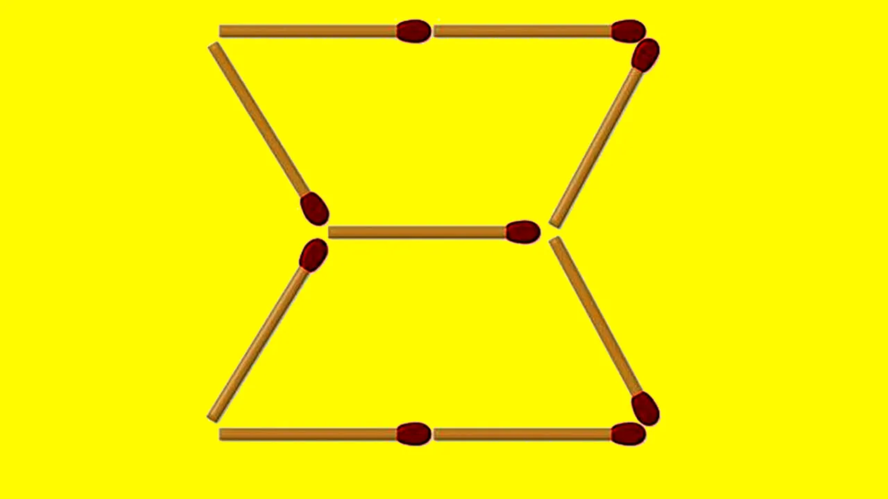 TEST de inteligență | Obțineți 3 triunghiuri mutând doar 2 bețe de chibrit!
