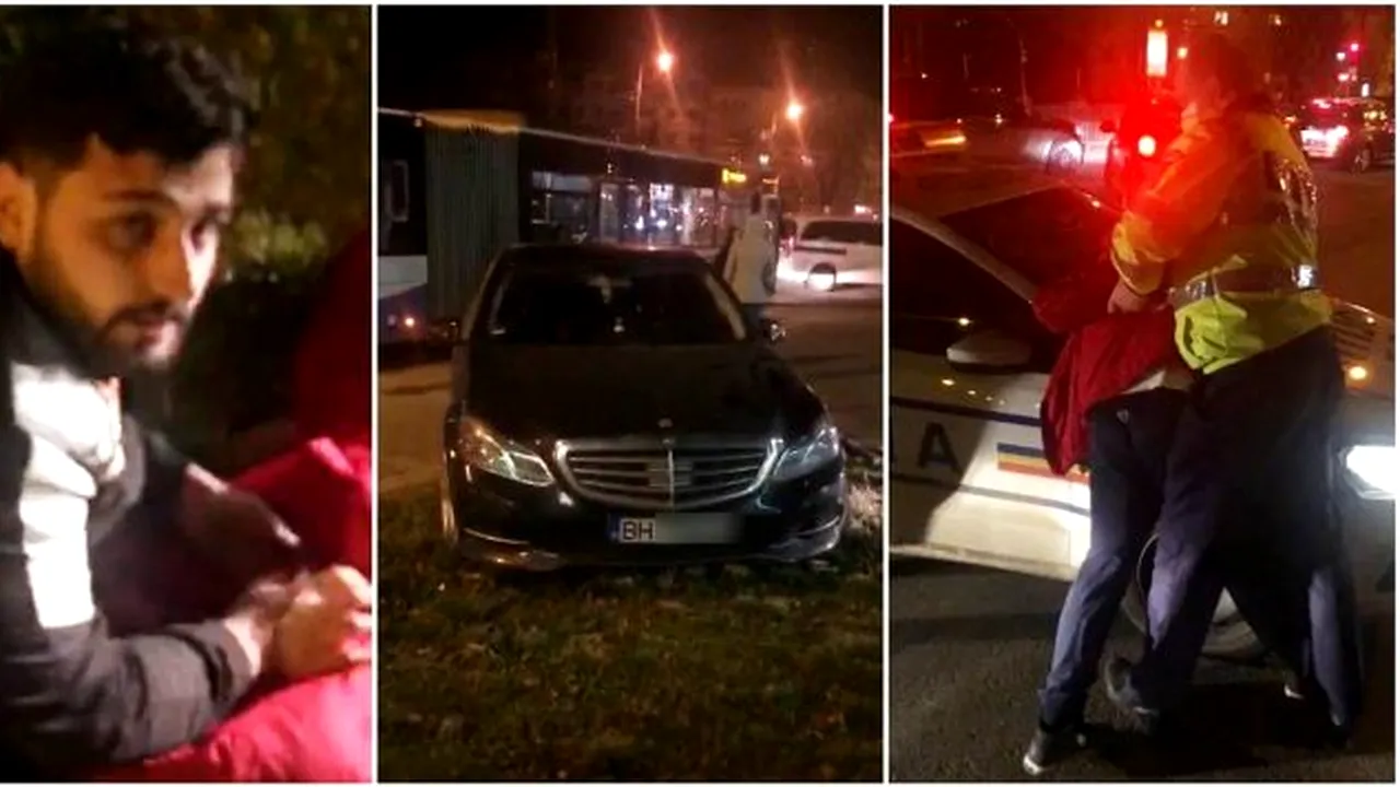 VIDEO | Un polițist de frontieră care s-a urcat beat la volan a lovit un autobuz, în Timișoara. Când s-a dat jos din mașină, abia se putea ține pe picioare