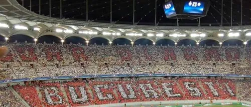 Foto umilitoare pentru Steaua, la meciul cu City. Cum a apărut mesajul Doar Dinamo București pe toată tribuna. Becali, păcălit de PCH