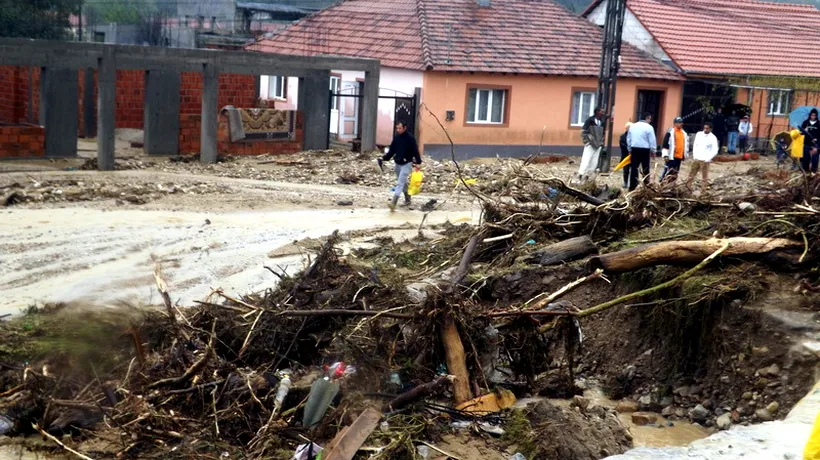 Cod portocaliu de inundații în Dâmbovița și Giurgiu, până marți