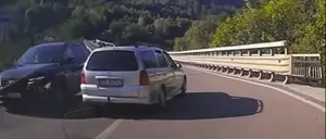 TEROARE pe șoselele din Buzău. Un șofer teribilist aproape a ucis o familie pe un viaduct din zona barajului Siriu