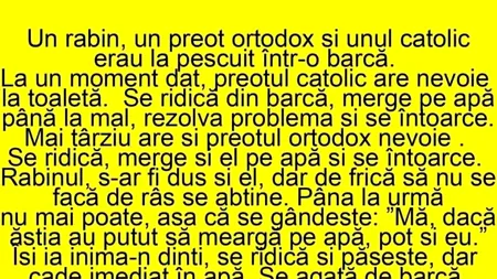 BANCUL ZILEI | Rabinul, preotul ortodox și cel catolic