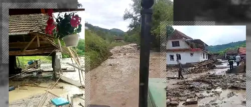 UPDATE |VIDEO: Vremea a făcut PRĂPĂD în Arad. Un om a murit, după ce a fost surprins de o viitură / Patru persoane s-au adăpostit în podul unei case