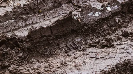 Situație incredibilă în Vaslui: i-au abandonat sicriul în câmp, deoarece nu au mai putut înainta prin noroi