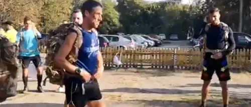 Au alergat cu Lupii Negri, cu un rucsac de 10 kilograme pe spate - VIDEO