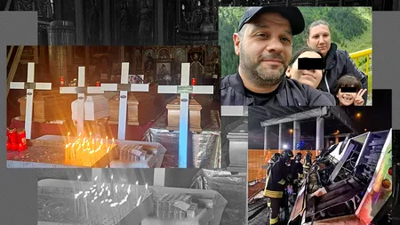 EXCLUSIV | Familia de români care s-a stins în cumplitul accident din Italia a fost adusă în țară. Mezina familiei, depusă într-un mic sicriu alb