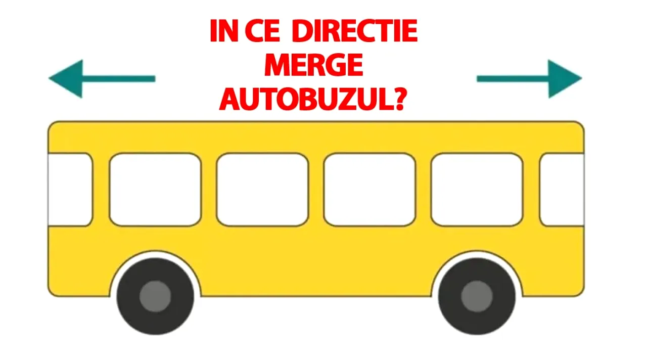 Test de inteligență | În ce direcție merge autobuzul din această poză?