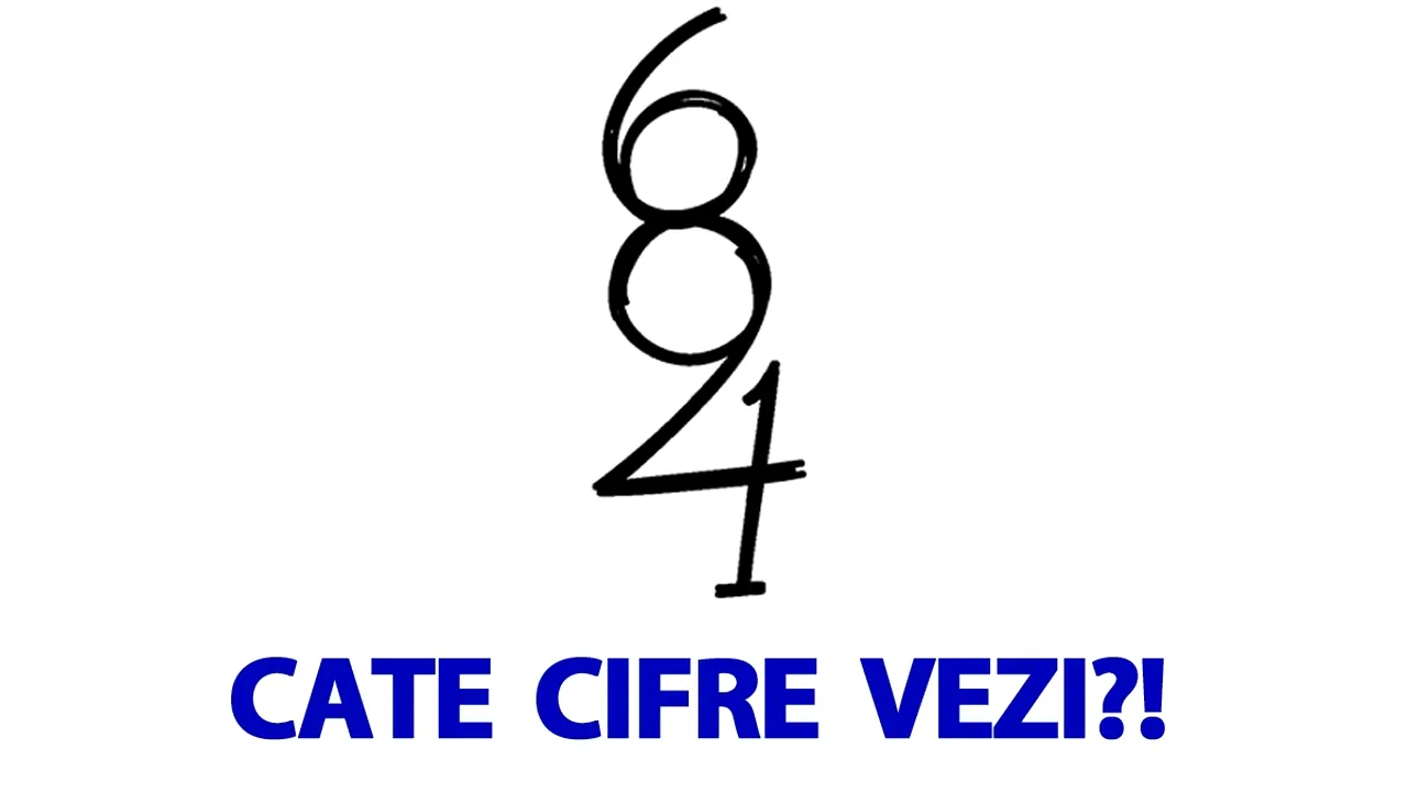 Test IQ exclusiv pentru genii | Câte cifre vezi în această imagine?