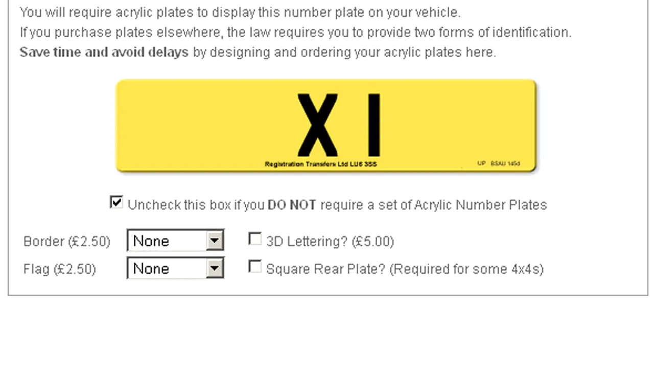 Sumă record pentru un număr de înmatriculare din Marea Britanie