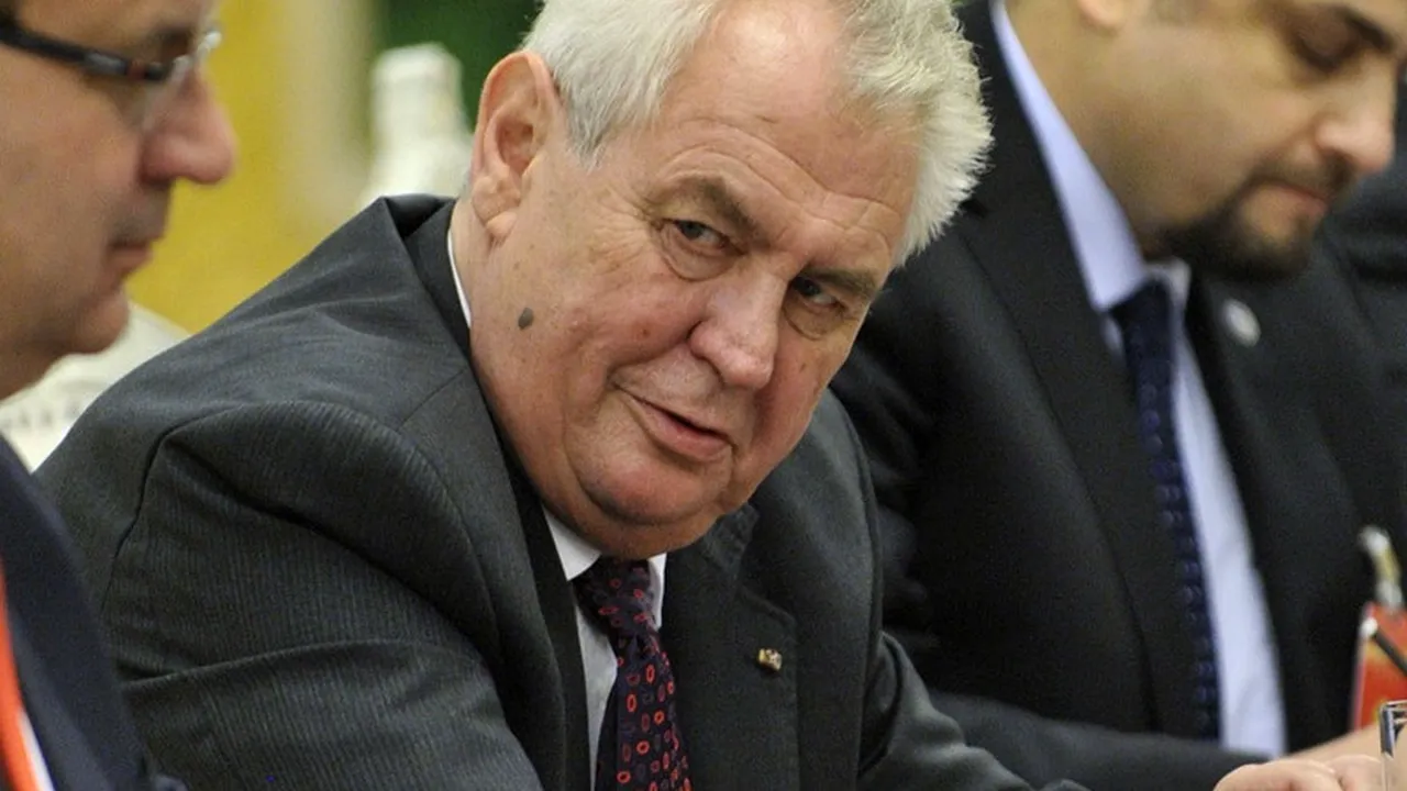 Președintele ceh Milos Zeman nu vrea 