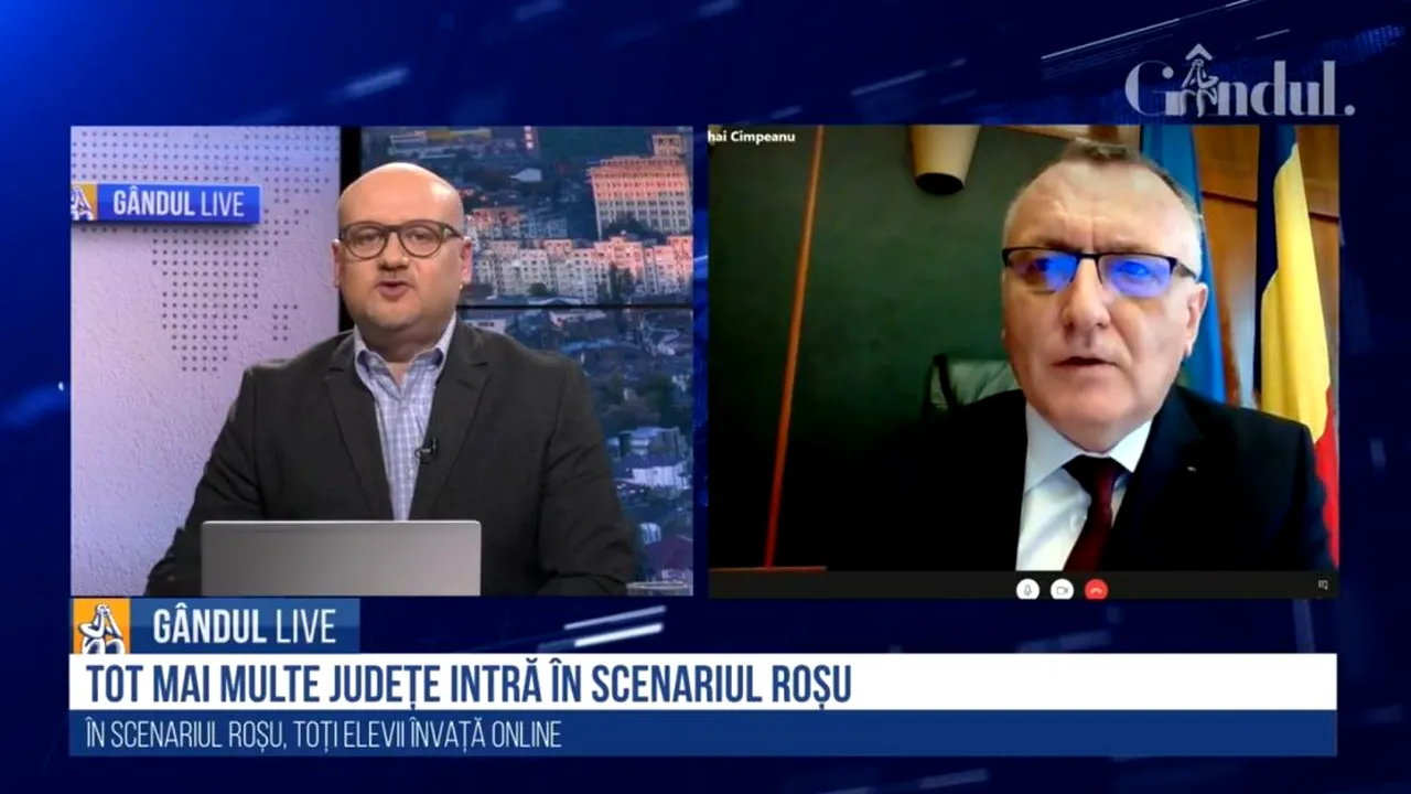 GÂNDUL LIVE. Sorin Cîmpeanu: „Propunem ca elevii de clasele a 8-a și a 12-a să meargă la școală și în scenariul roșu” / „Azi vaccinăm persoana cu numărul 100.000 din sistemul educațional”