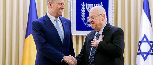 Președintele Statului Israel va efectua o vizită în România, la invitația lui Klaus Iohannis