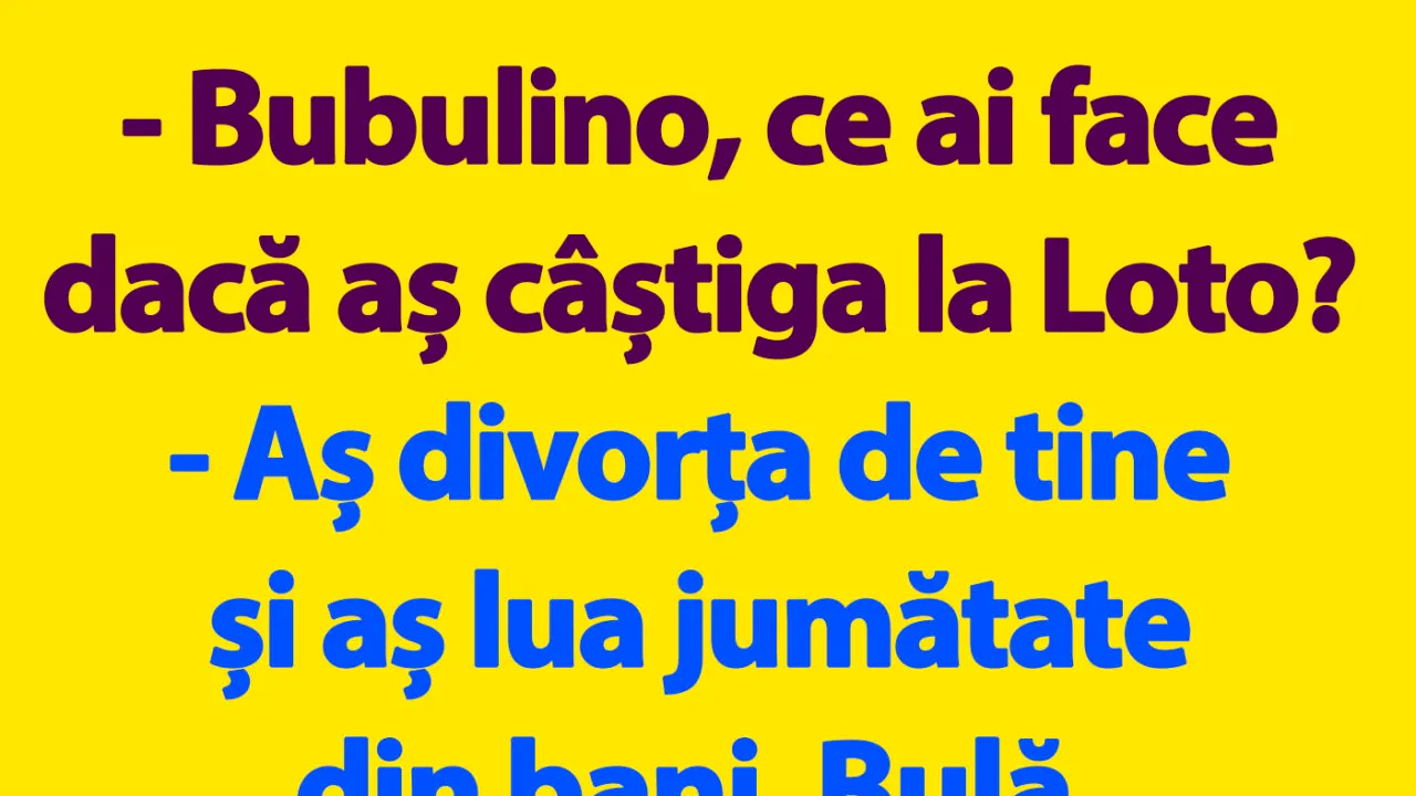 BANC | Bulă o întreabă pe Bubulina: 