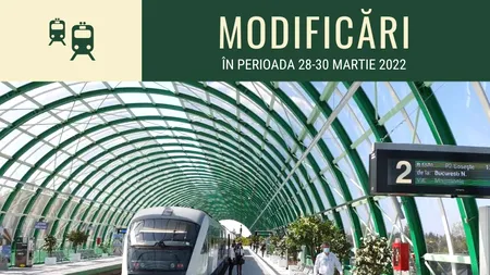 Lucrări la infrastructura feroviară între Gara de Nord și Aeroportul Otopeni, timp de trei zile. CFR suspendă mai multe trenuri, iar STB reintroduce linia de autobuz 780