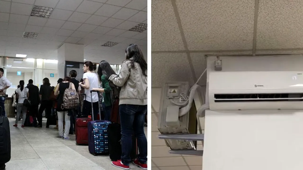 VIDEO. Imagini incredibile din Gara de Nord. Cum au fost amplasate aparatele de aer condiționat