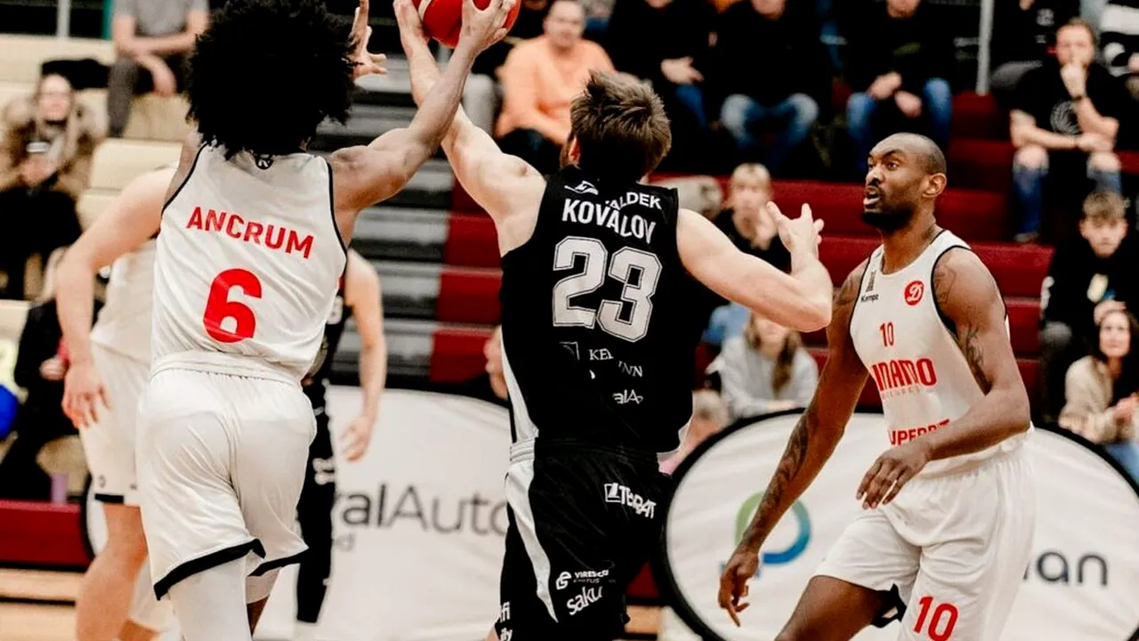 CS Dinamo învinge în deplasare formația estoniană Keila. Alb-roșii păstrează șansa calificării în play-off-ul ENBL