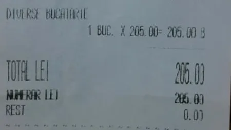 O familie care a mâncat la un restaurant din Băile Felix a primit o NOTĂ de plată pe care scria doar „Diverse bucătărie”. Ce explicație au primit