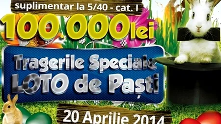 LOTO 6/49 TRAGERILE SPECIALE DE PAȘTE. NUMERELE EXTRASE la LOTO 6/49 de PAȘTE. UPDATE