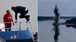 Stânca Pârjoaia de pe Dunăre a fost detonată cu 100 kg de explozibil. Miruță a fost de față și a dat indicații: ”E un succes”