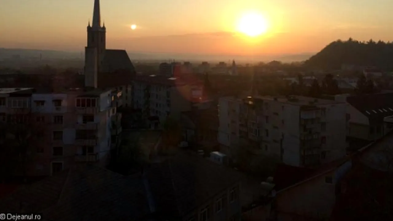 Un locuitor din Dej a fotografiat sâmbătă dimineață UN FENOMEN EXTREM DE RAR. Care este explicația