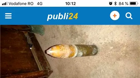 PROIECTIL DE VÂNZARE pe internet. Un muncitor de la Rosal spera SĂ SE ÎMBOGĂȚEASCĂ