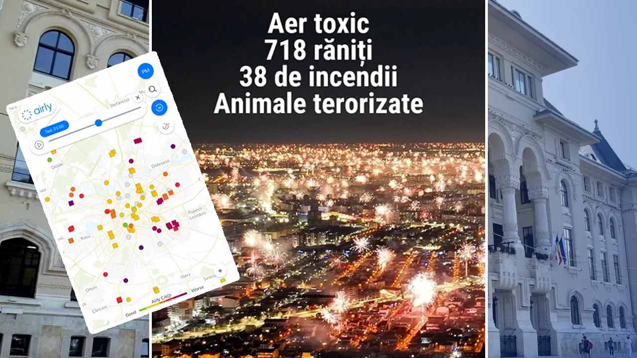 Primăria Capitalei, taxată dur pe Facebook de bucureșteni din cauza artificiilor. Gafă în prima zi a anului și val de mesaje cu „vorbe grele”